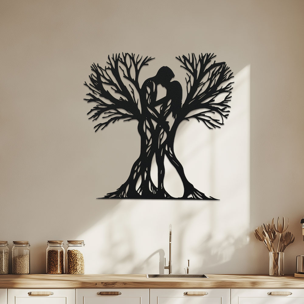 Home Office Room Inspiration - Metalowa rzeźba drzewa w stylu vintage
