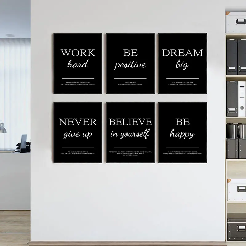 Home Office Room Inspiration - Nowoczesne Proste Inspirujące Cytaty Obrazy Diamentowe