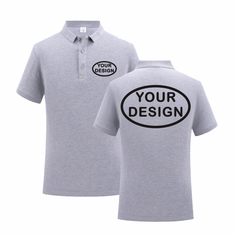 Home Office Logo - Letnia koszulka polo z czystej bawełny