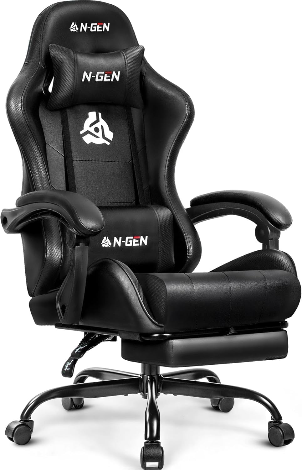 Ergonomic Office Chair - Krzesło gamingowe z podnóżkiem i podparciem