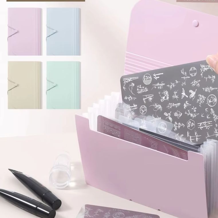 Document Scanner Portable - Wielowarstwowy segregator harmonijkowy Macaron o wysokiej
