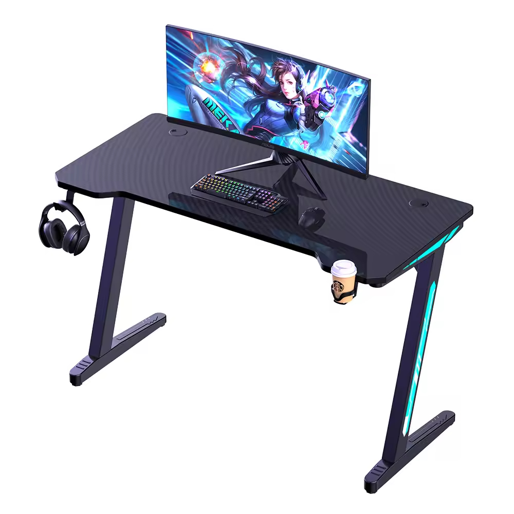 Home Office Work Table - Biurko gamingowe w kształcie litery Z,