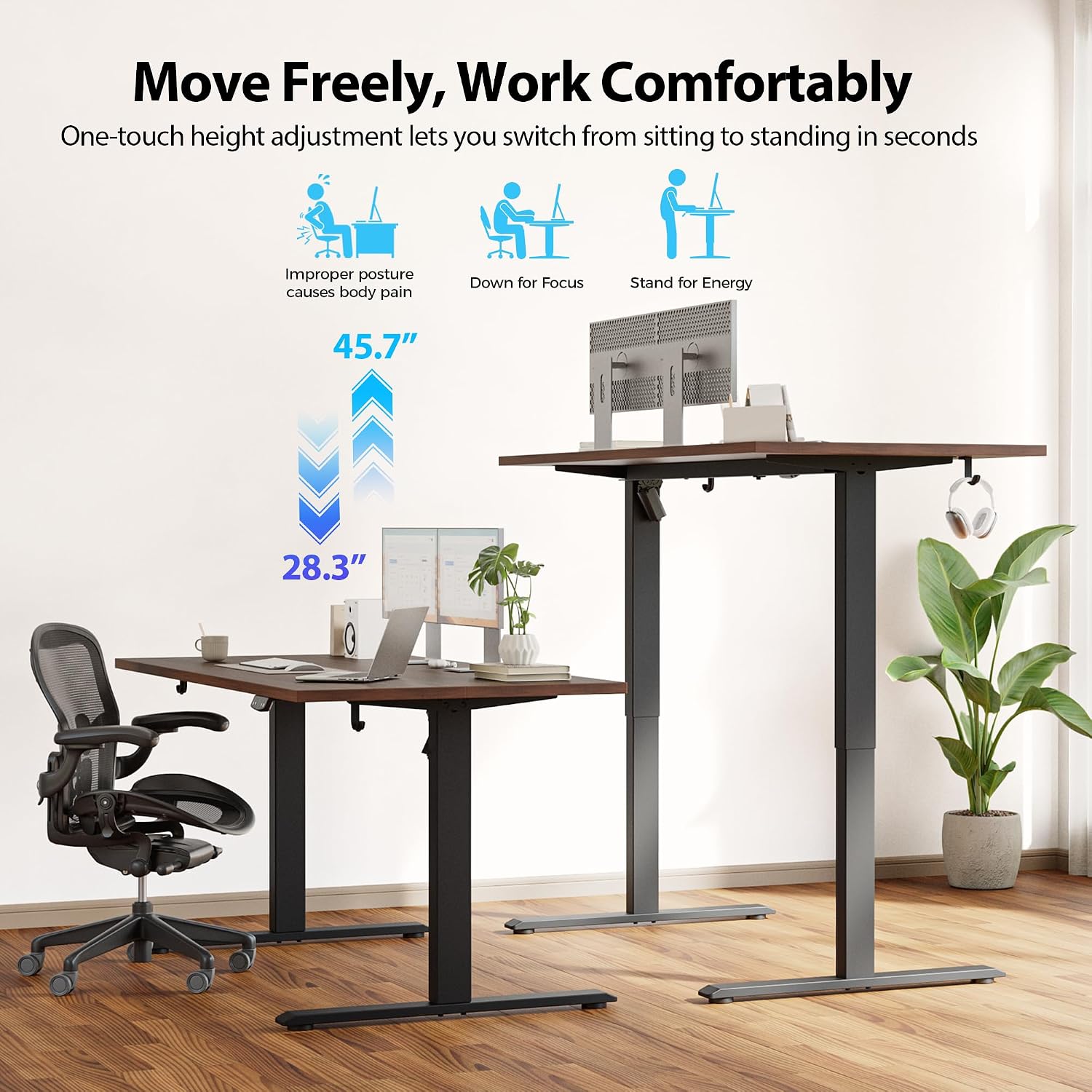 Elektryczne biurko stojące, bi – Home Office Work Table recenzja i cena