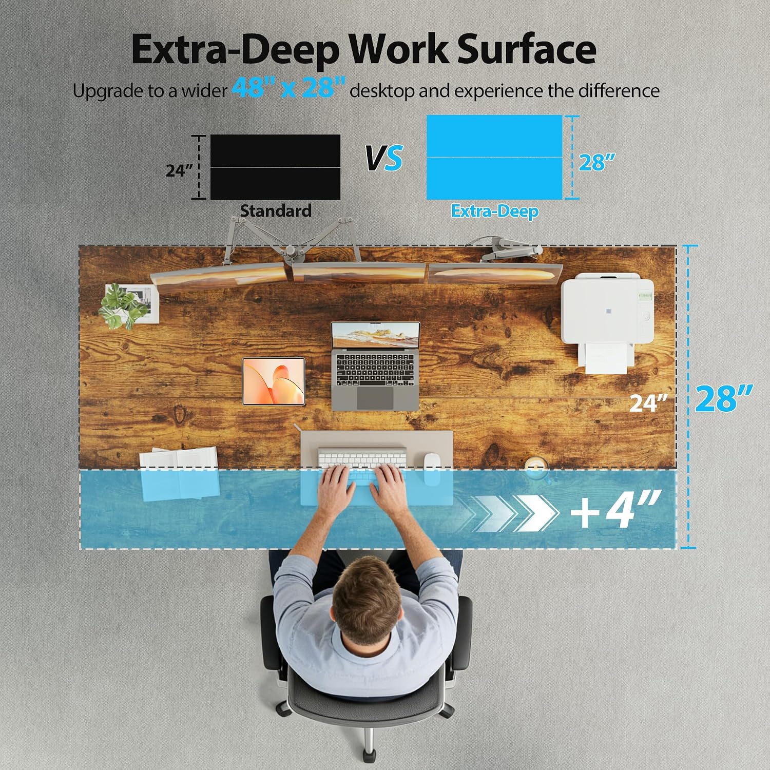 Elektryczne biurko stojące, bi – Home Office Work Table recenzja i cena