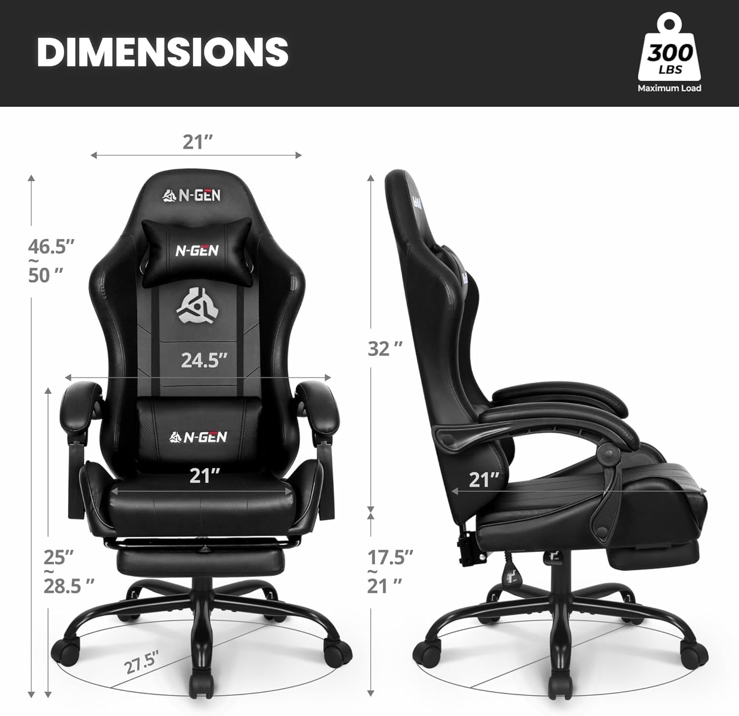 Krzesło gamingowe z podnóżkiem – Ergonomic Office Chair recenzja i cena