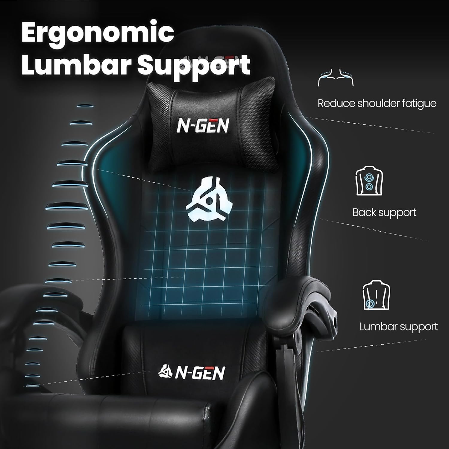 Krzesło gamingowe z podnóżkiem – Ergonomic Office Chair recenzja i cena