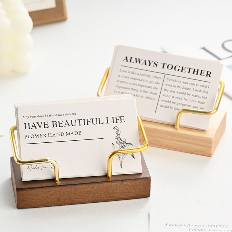 Drewniany stojak na wizytówki, – Document Holder Stand recenzja i cena