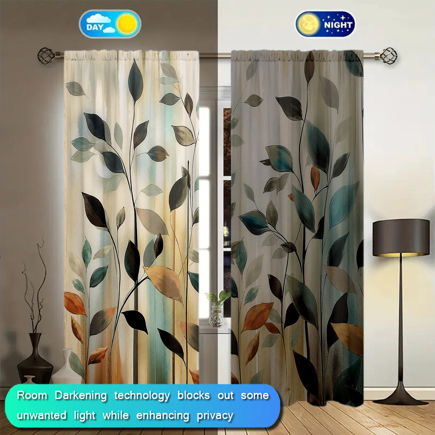 2 Panele Abstrakcyjnych Zasłon – Home Office Room Inspiration recenzja i cena