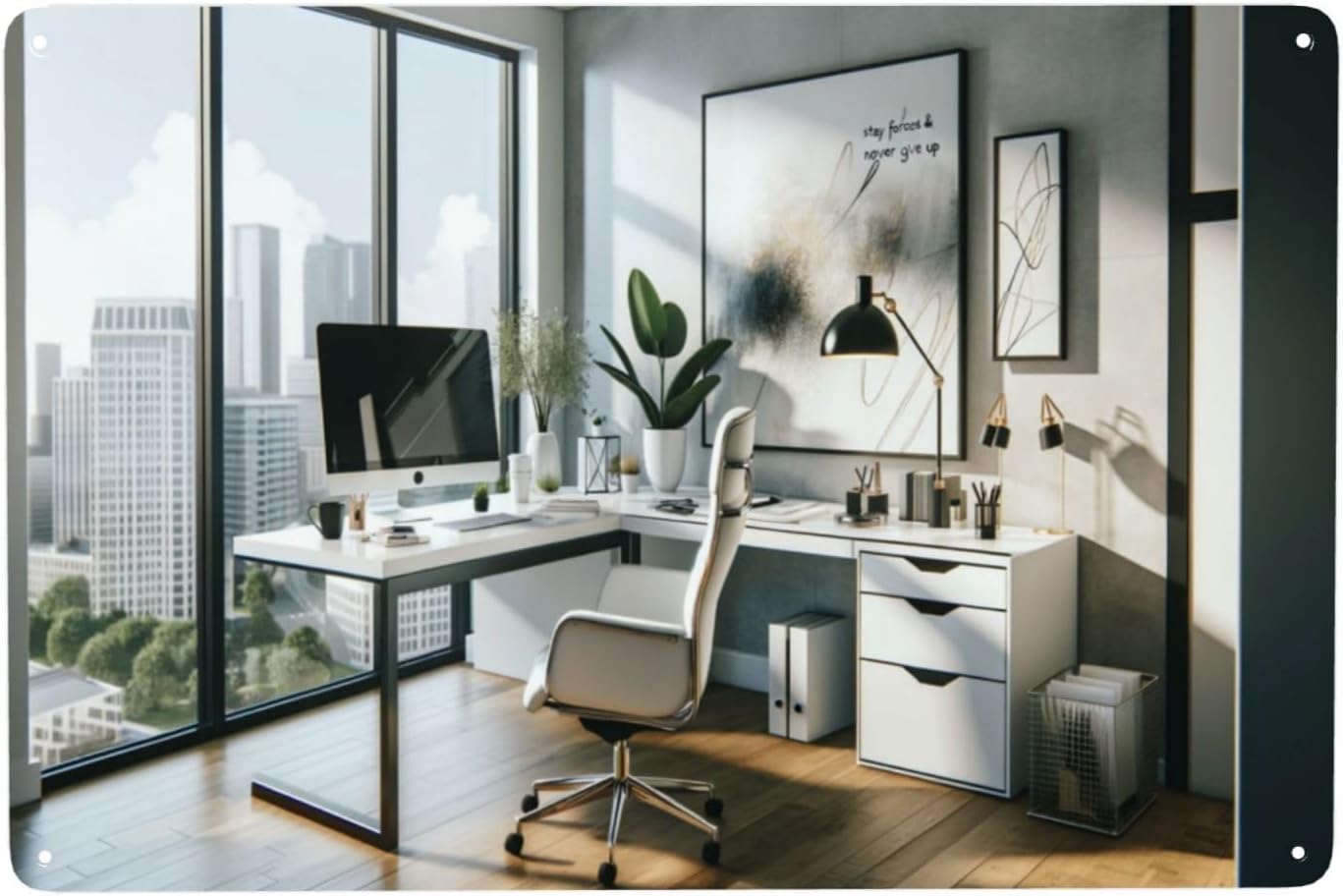 Nowoczesne minimalistyczne met – Home Office Room Inspiration recenzja i cena