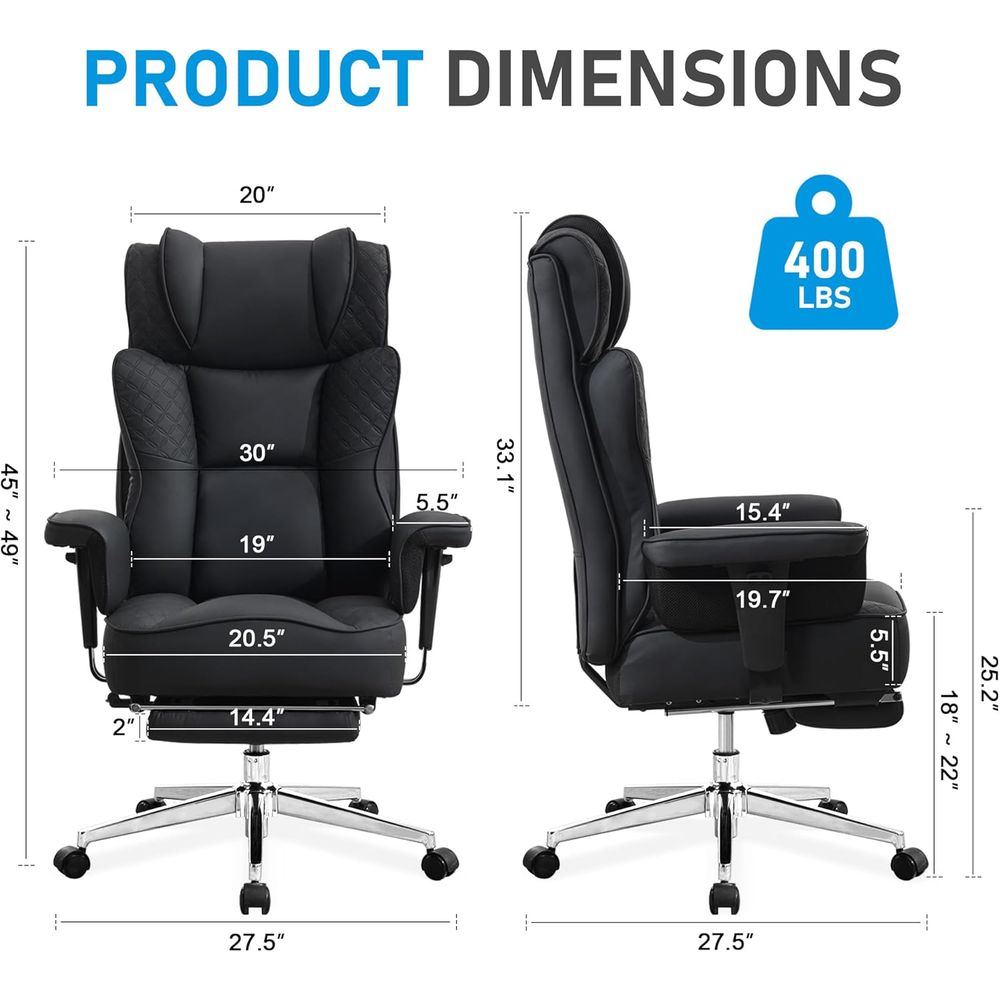 Duże i wysokie krzesło biurowe – Ergonomic Office Chair recenzja i cena