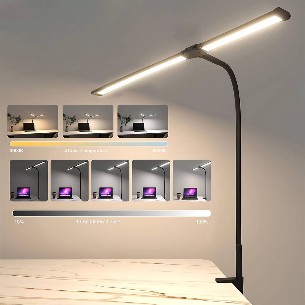 Dwugłowowa lampa biurkowa LED  – Home Office Work Table recenzja i cena